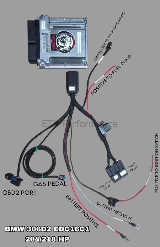 BMW 306/D2 EDC16C1 204/218 HP standalone kit